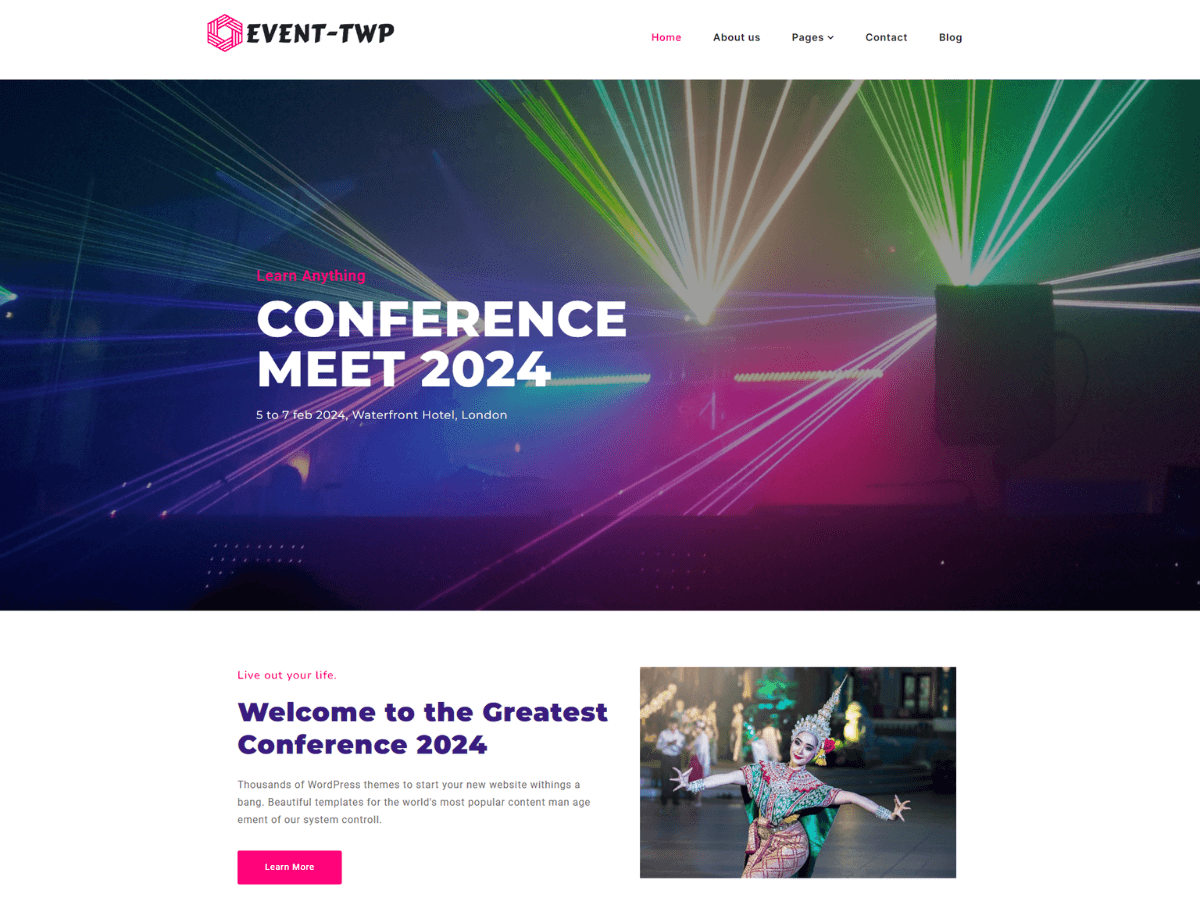 Event Elementor WordPress 主题