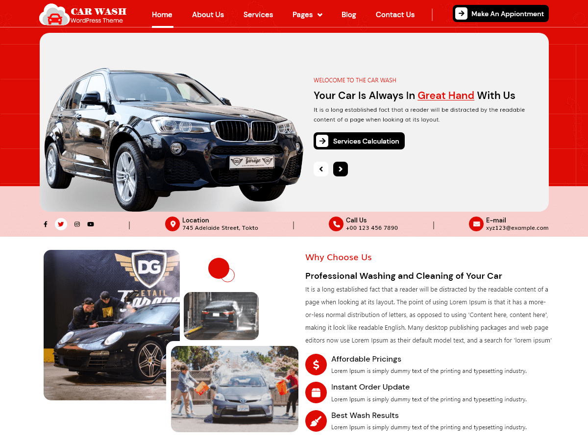 Car Washing Center WordPress 主题