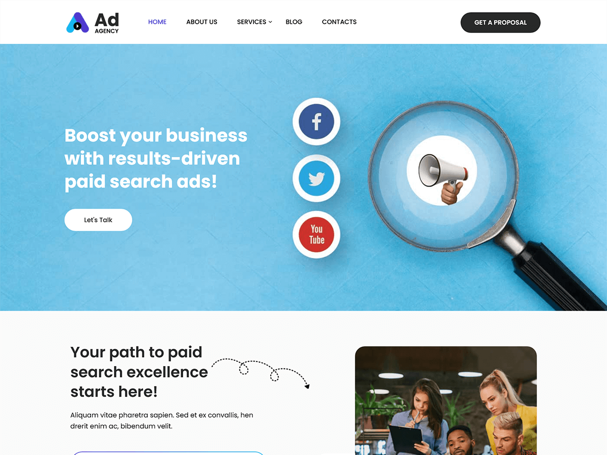 Ad Agency Lite WordPress 主题