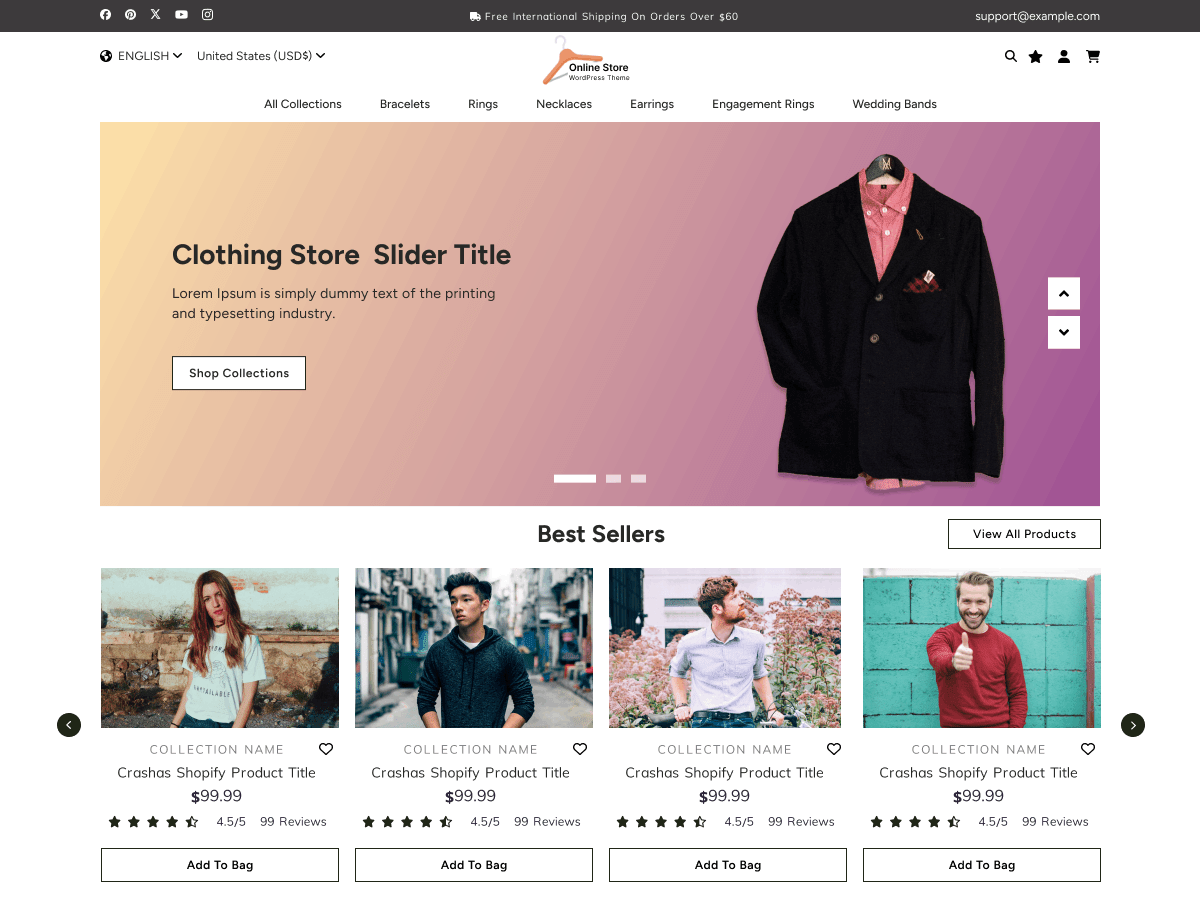Omega Online Store WordPress 主题