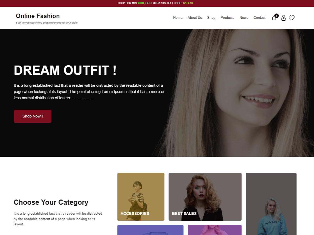 Online Fashion WordPress 主题