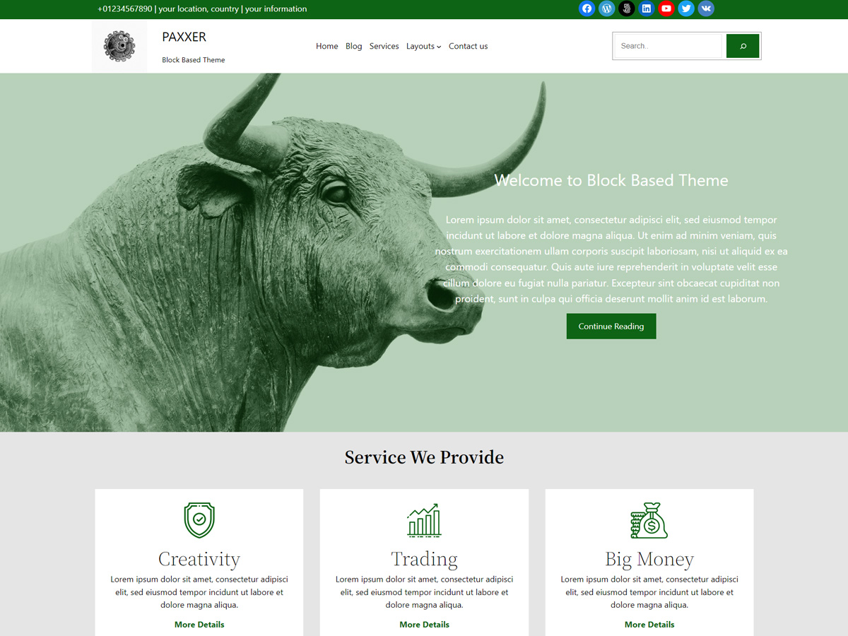 Paxxer WordPress 主题