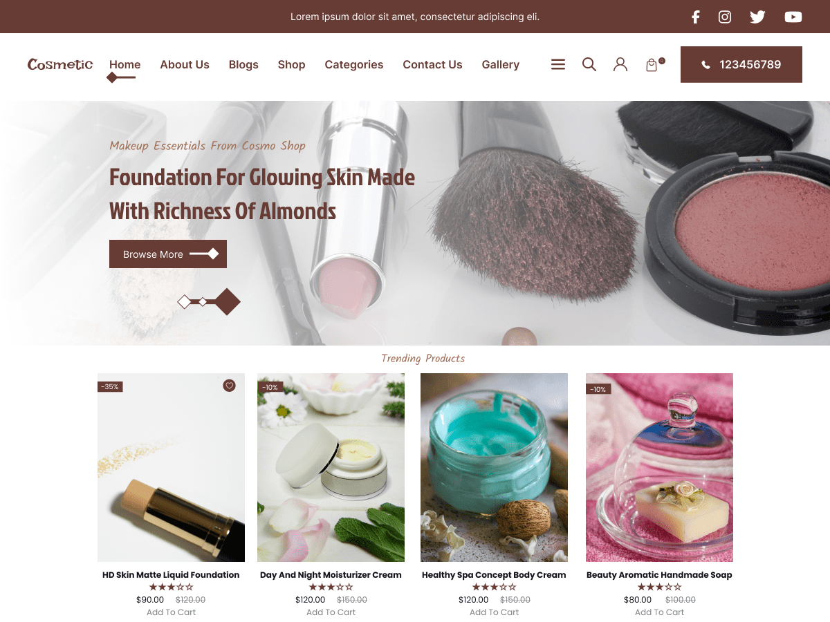 Classic Cosmetics WordPress 主题
