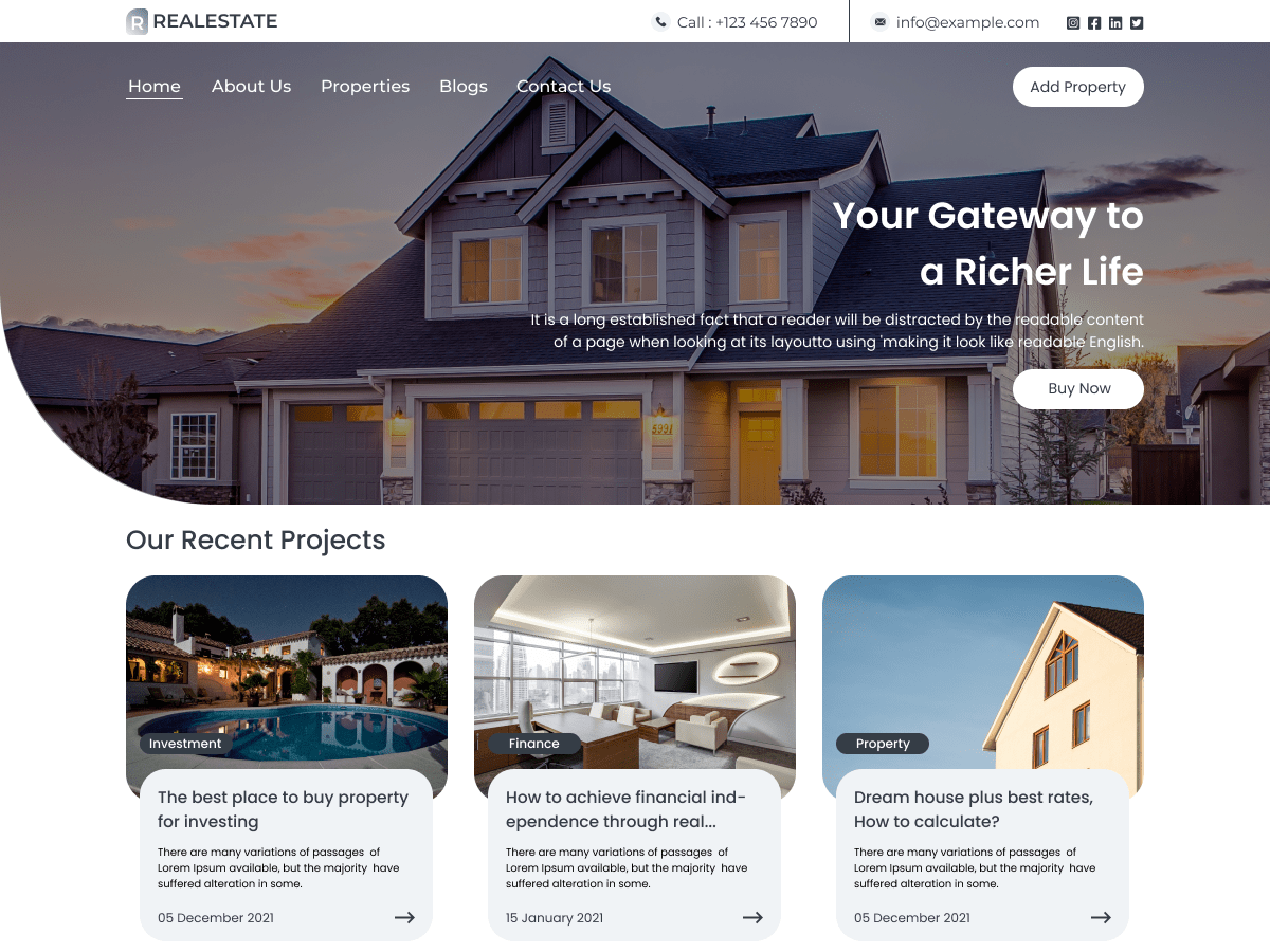 Real Estate Property WordPress 主题