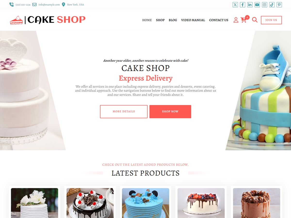 Cake Shop WordPress 主题