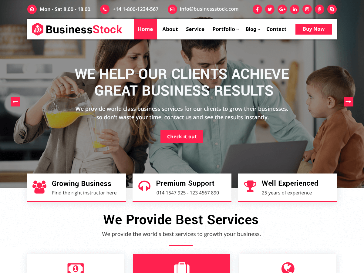 Business Stock WordPress 主题
