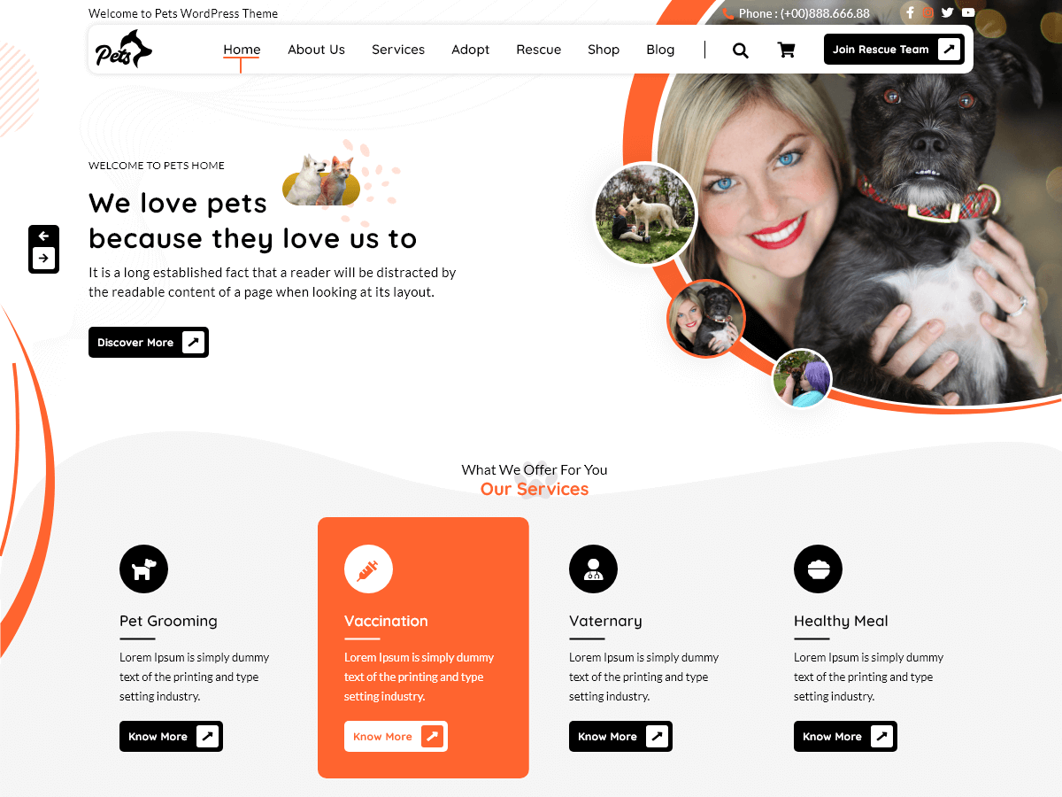 VW Pet Care WordPress 主题