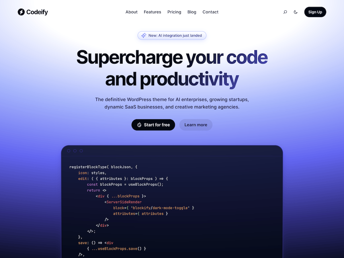 Codeify WordPress 主题