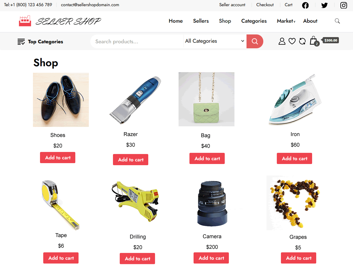 Seller Shop WordPress 主题
