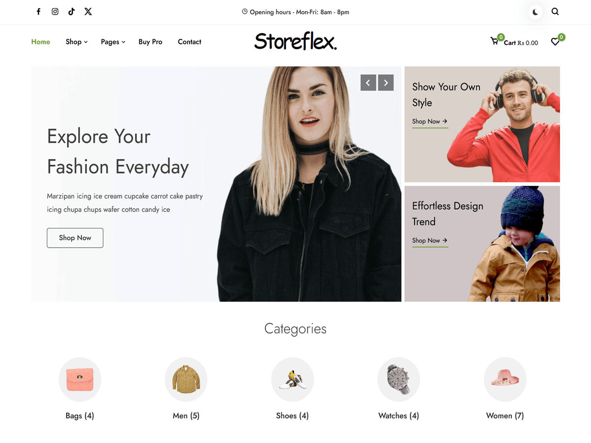 StoreFlex WordPress 主题