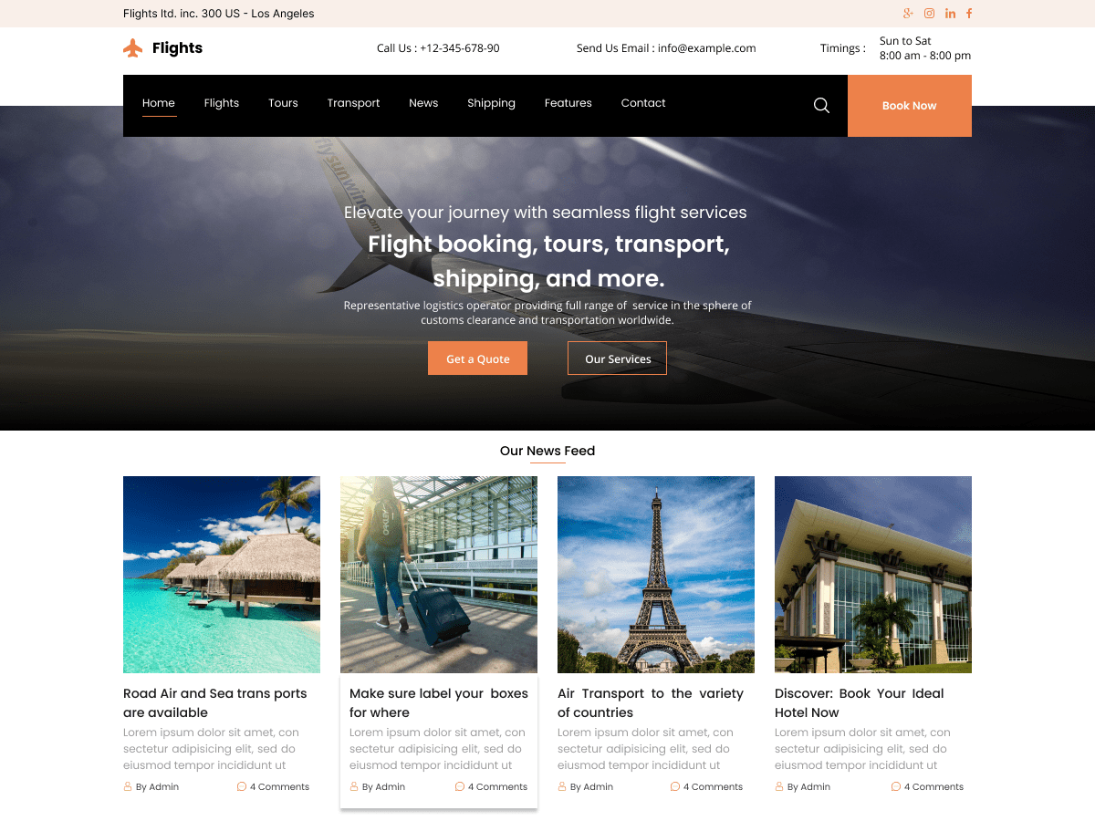 Flight Booking WordPress 主题