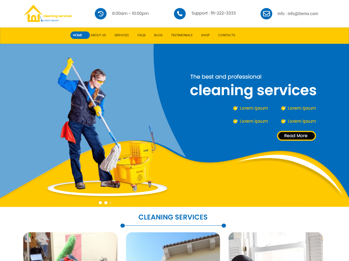 Cleaning Business WordPress 主题