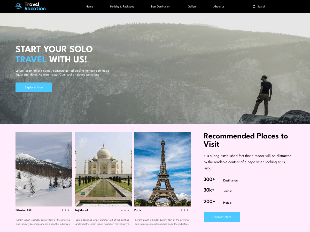 Travel Vacation WordPress 主题