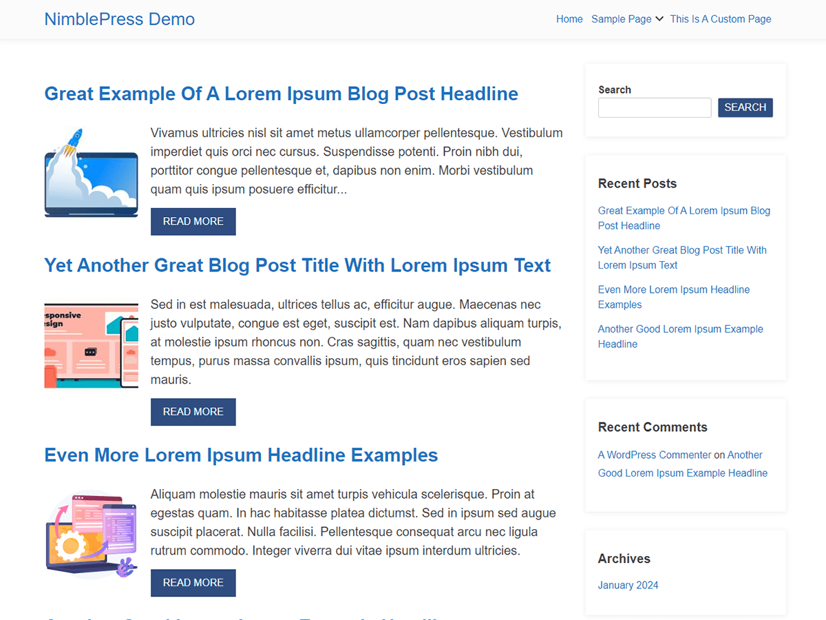 NimblePress WordPress 主题