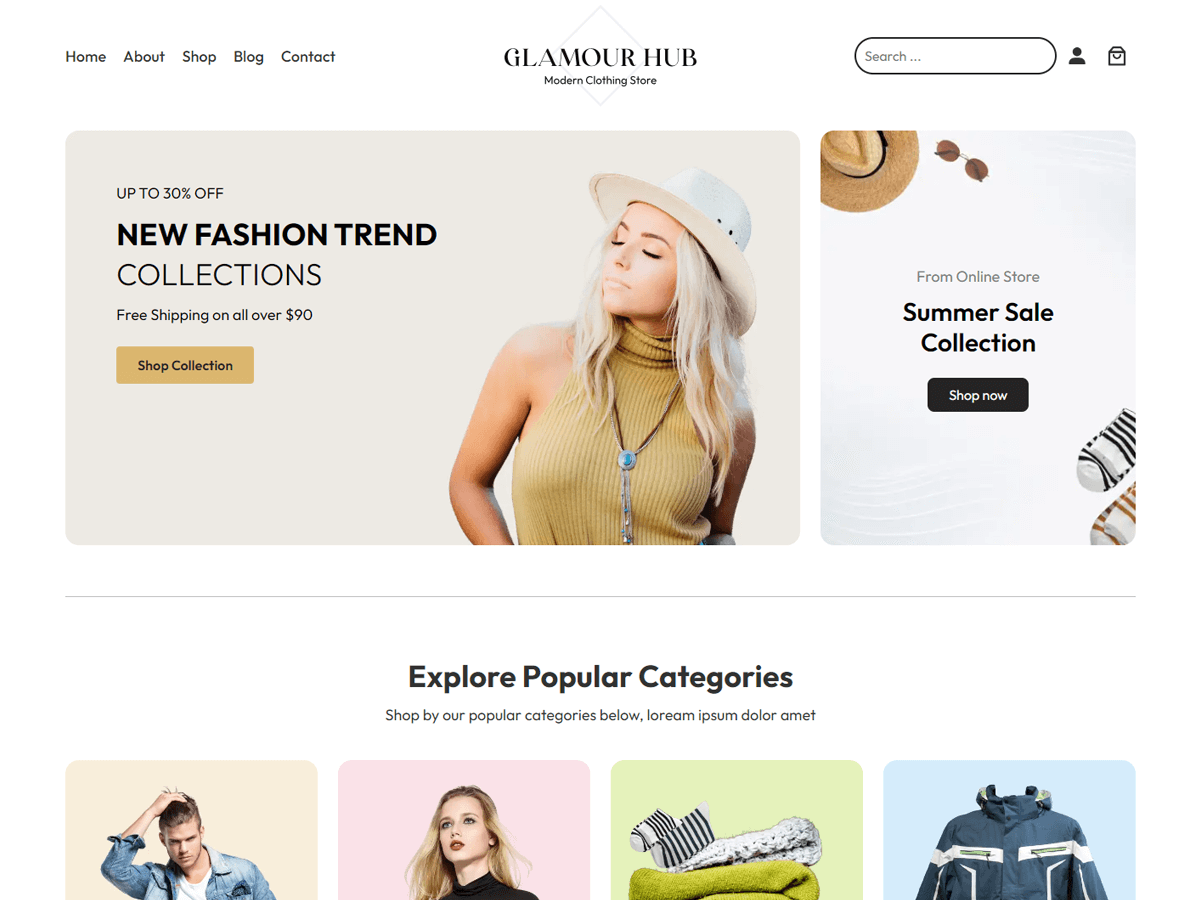 Glamourhub WordPress 主题