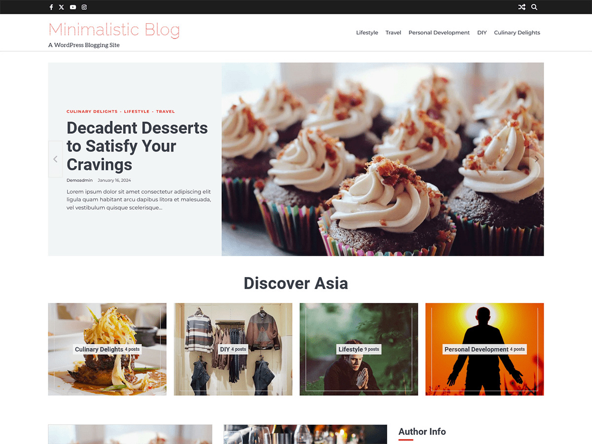 Minimalistic Blog WordPress 主题