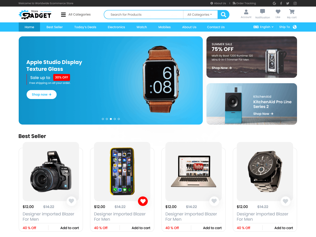 Gadget Store WordPress 主题