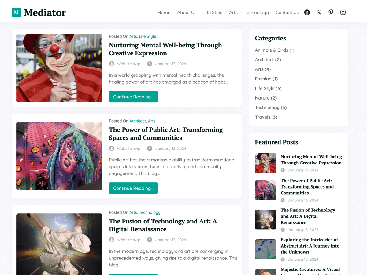 Mediator WordPress 主题