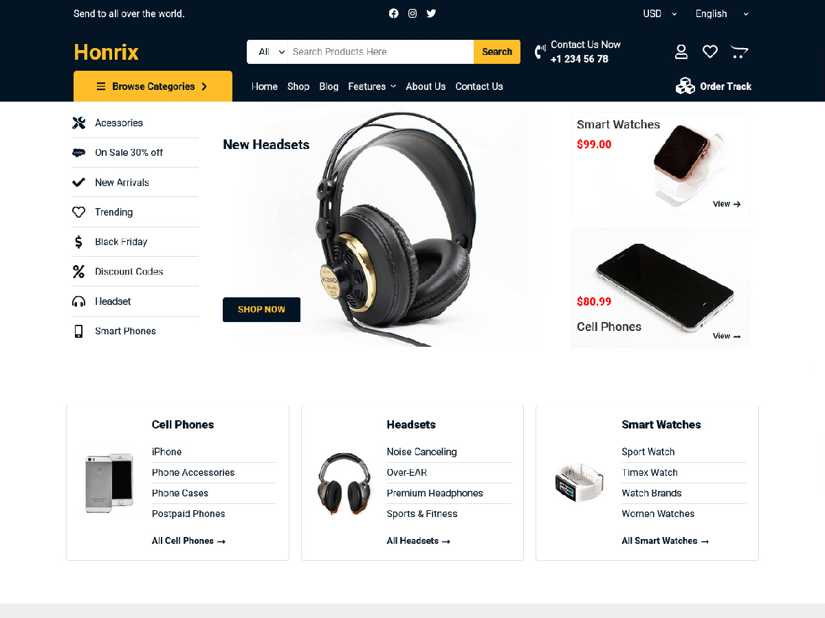 Honrix WordPress 主题