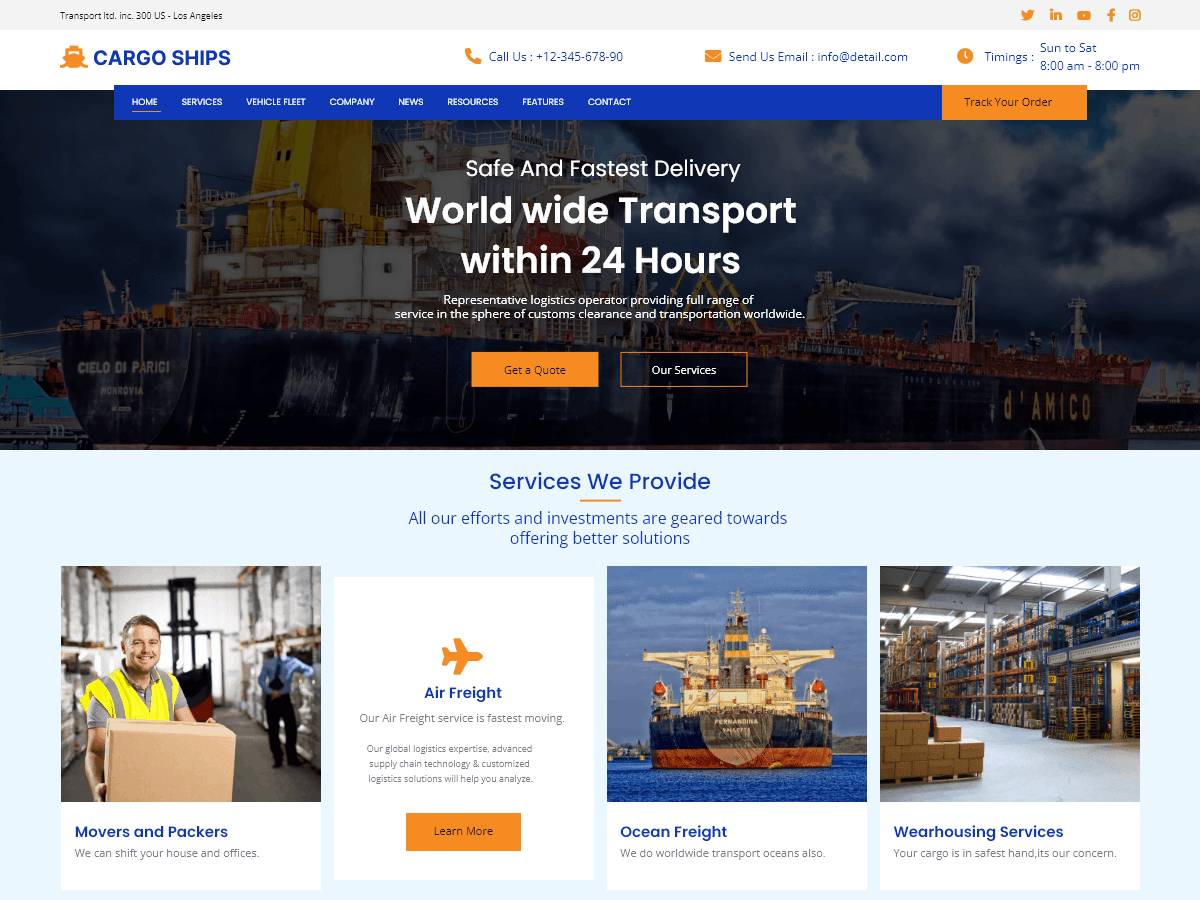 Cargo Ships WordPress 主题