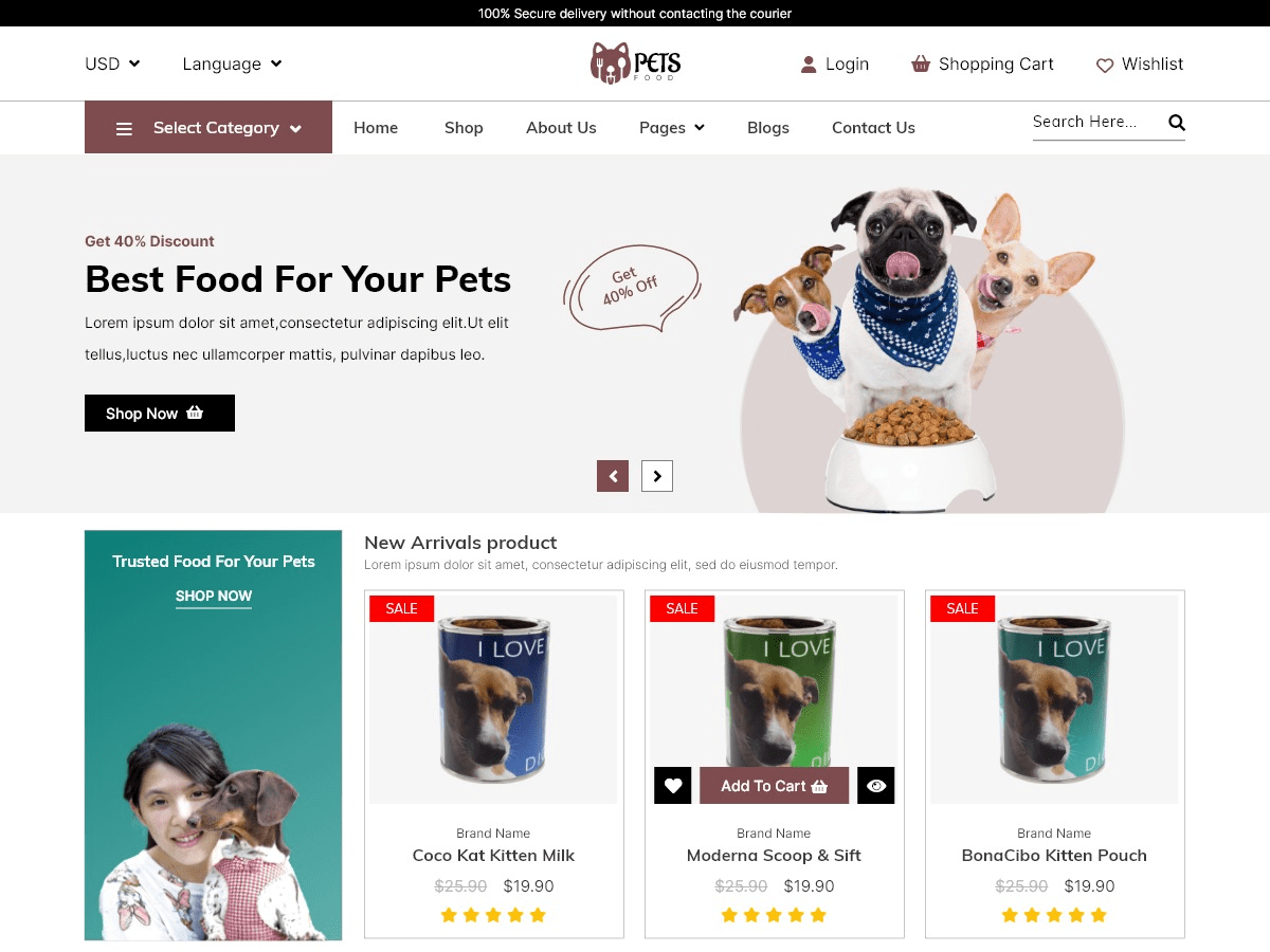 Animal Pet Store WordPress 主题