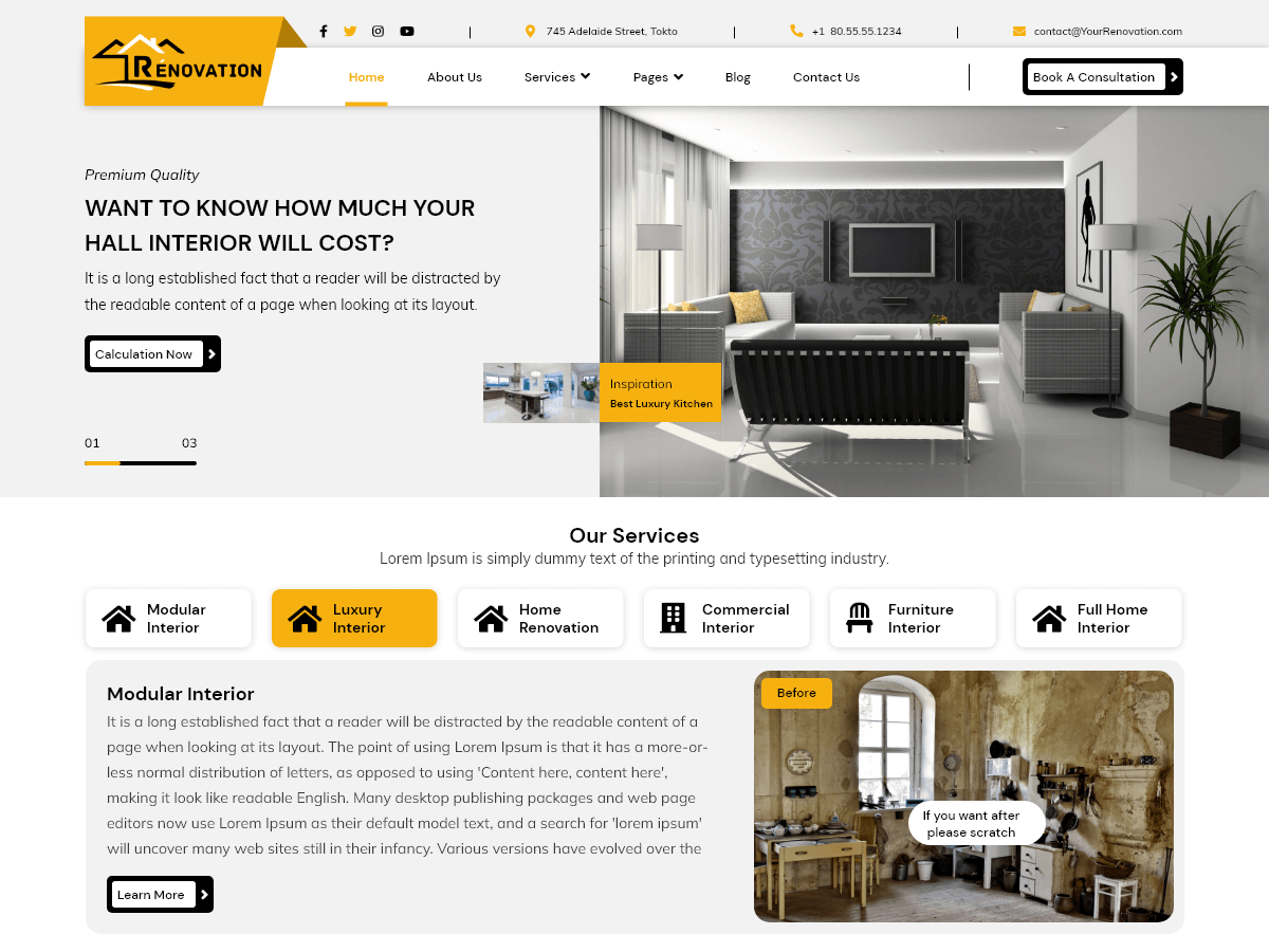 VW Home Renovation WordPress 主题