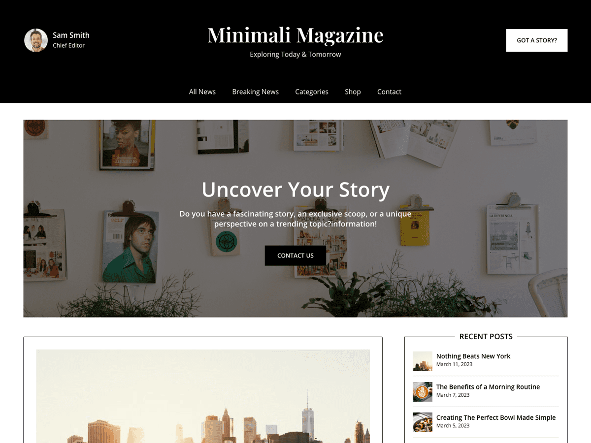 Minimali Magazine WordPress 主题