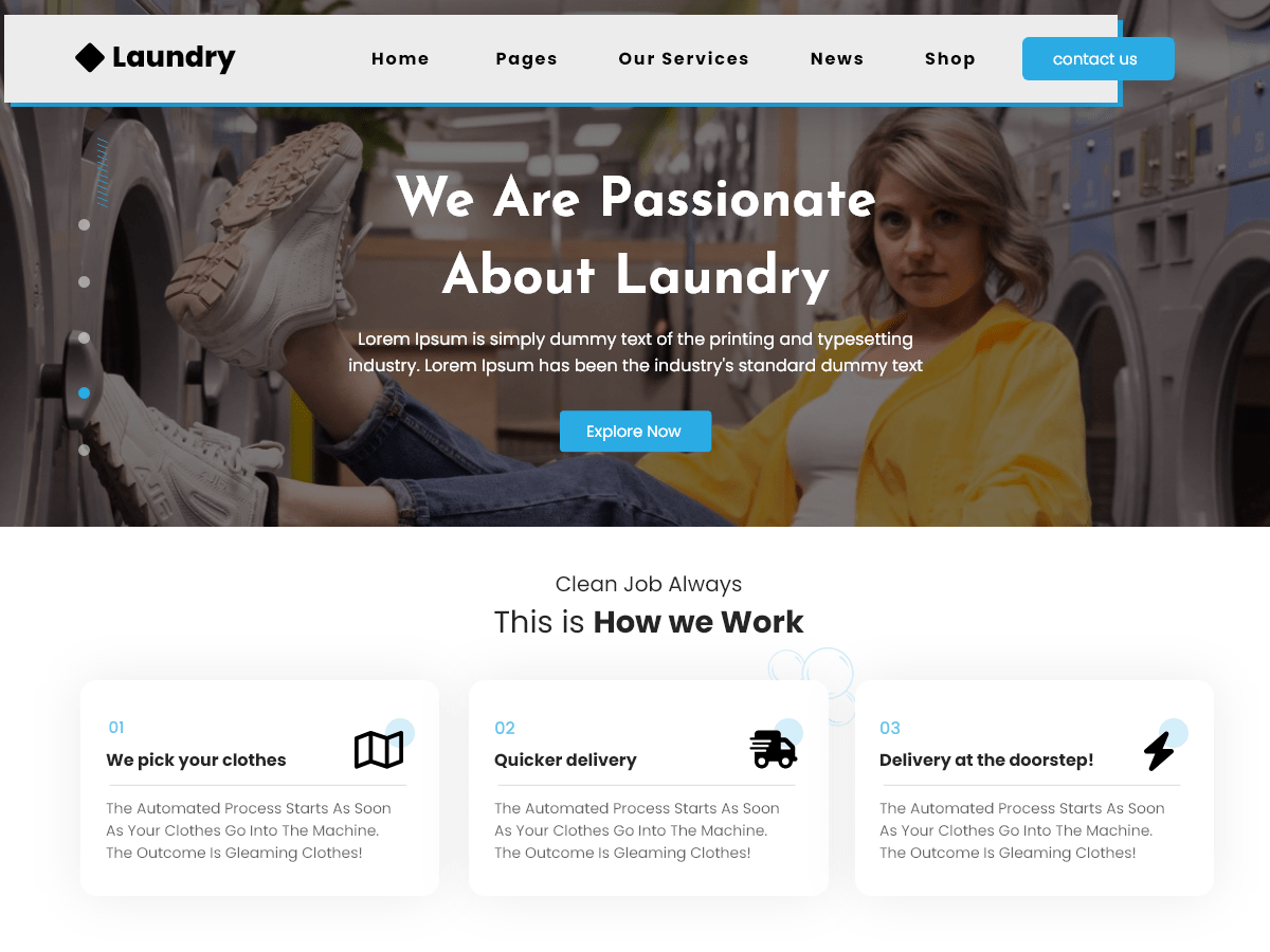 Laundry Services WordPress 主题
