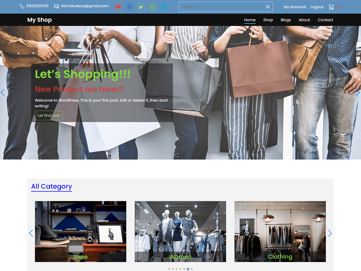 My Online Shop Product WordPress 主题