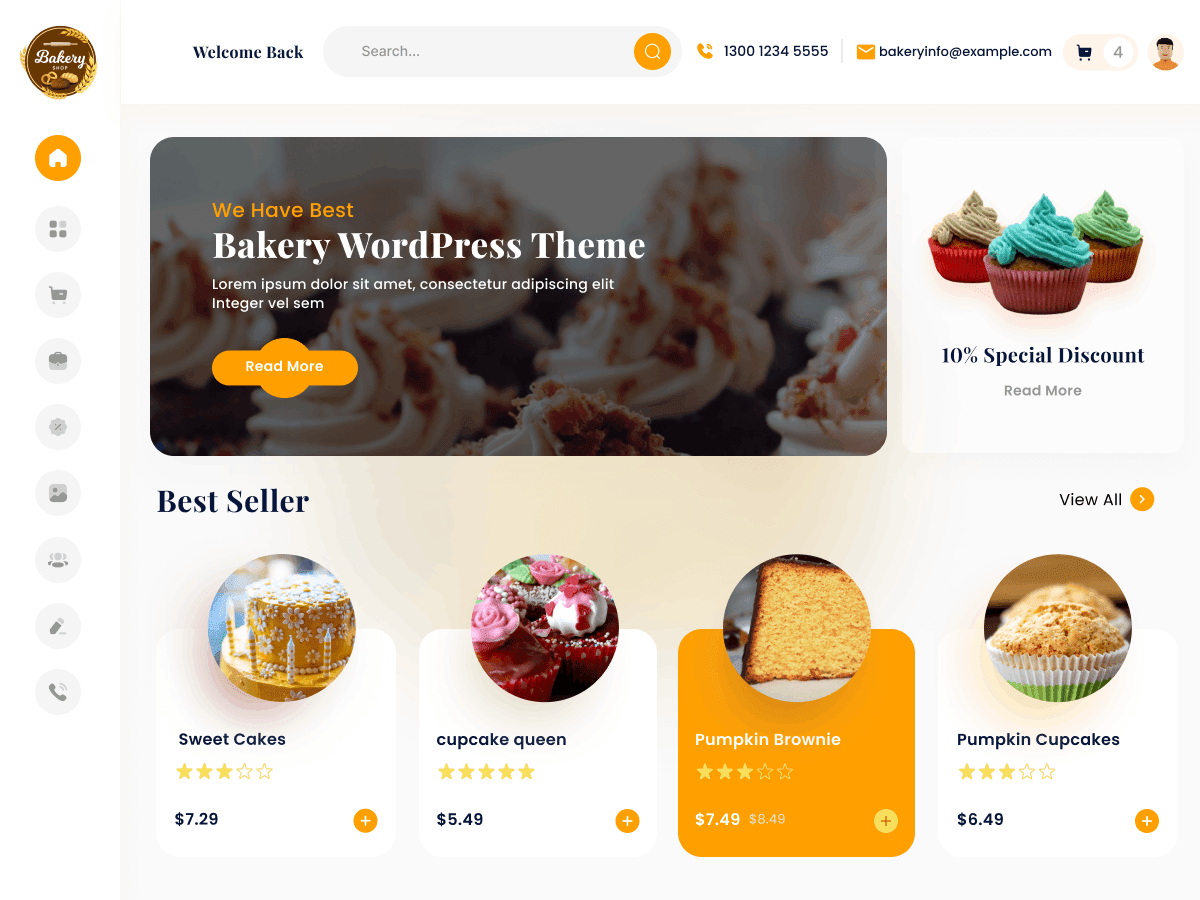 Fresh Bakery Cake WordPress 主题