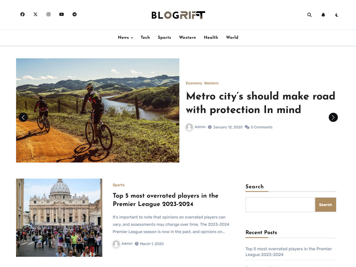 Blogrift WordPress 主题