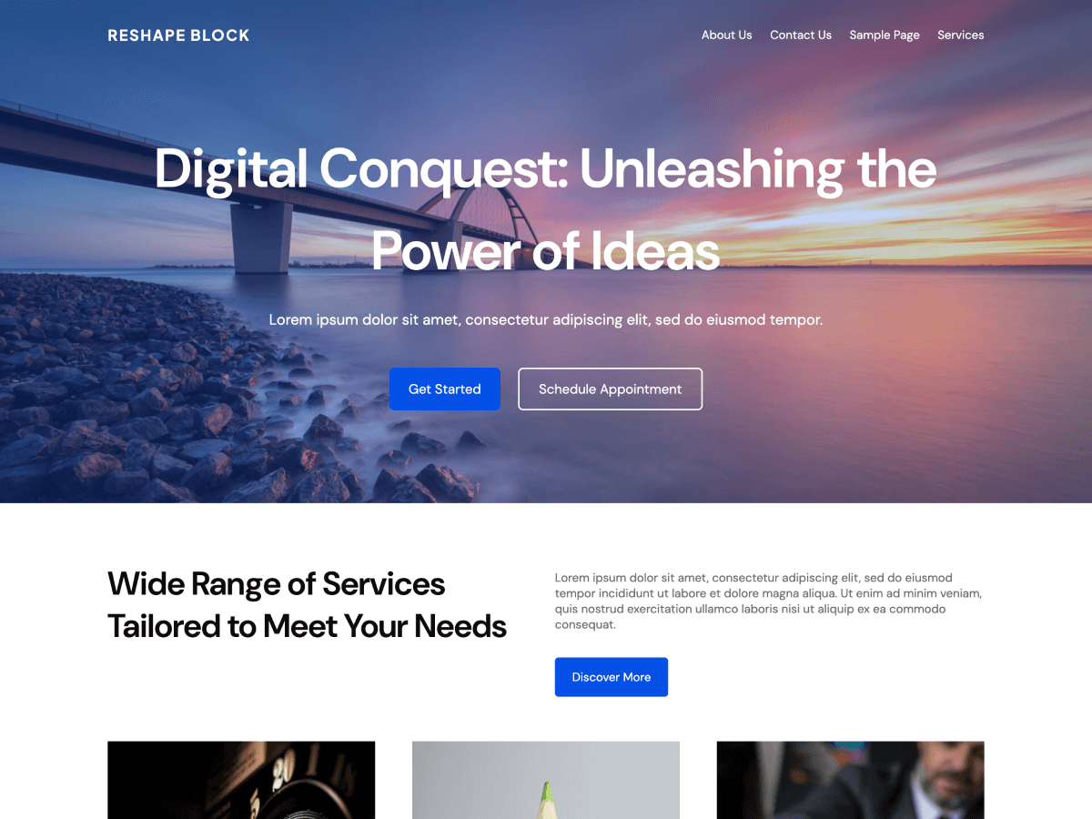 Reshape Block WordPress 主题