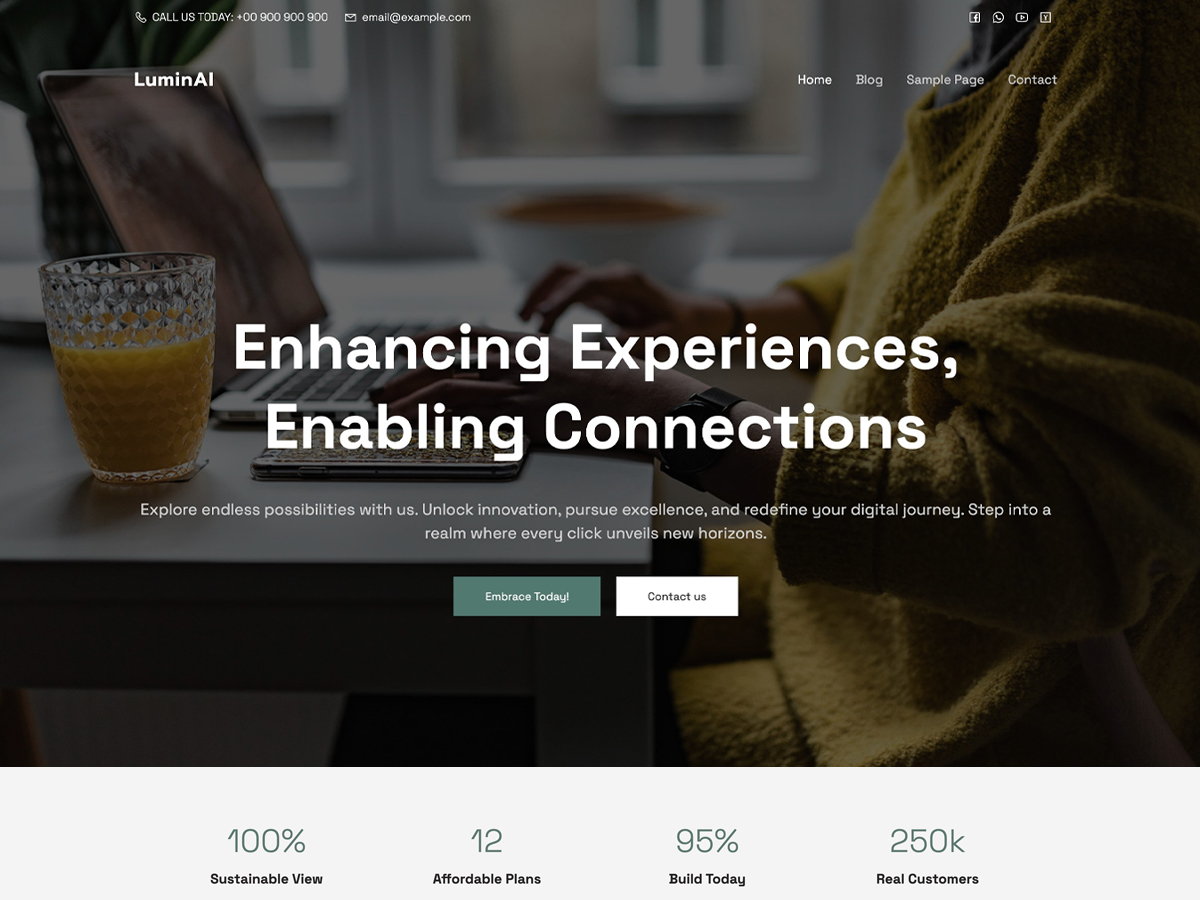 LuminAI WordPress 主题