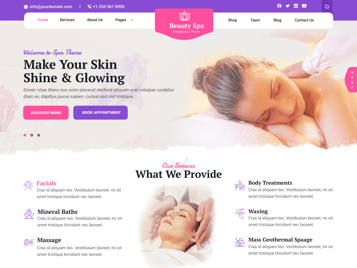 Spa Salon Center WordPress 主题