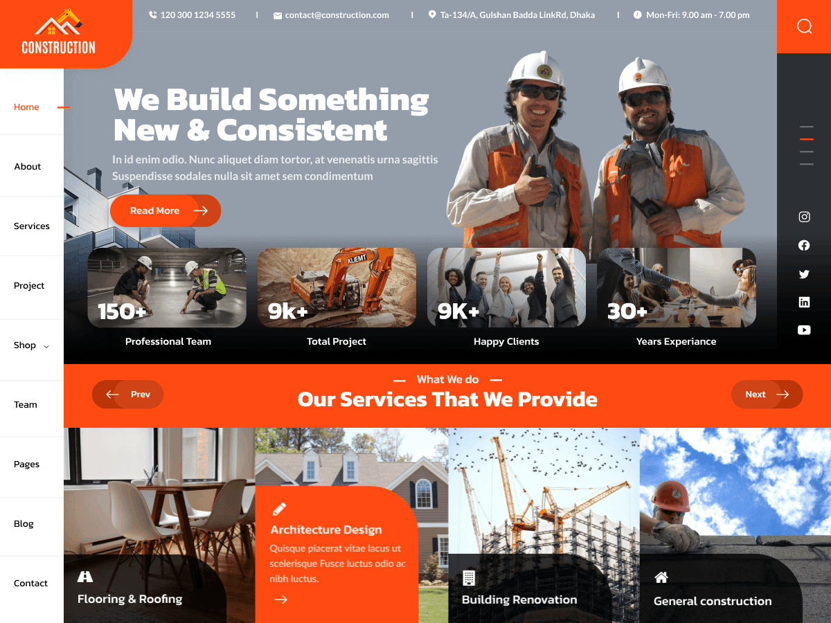 Architect Contractor WordPress 主题