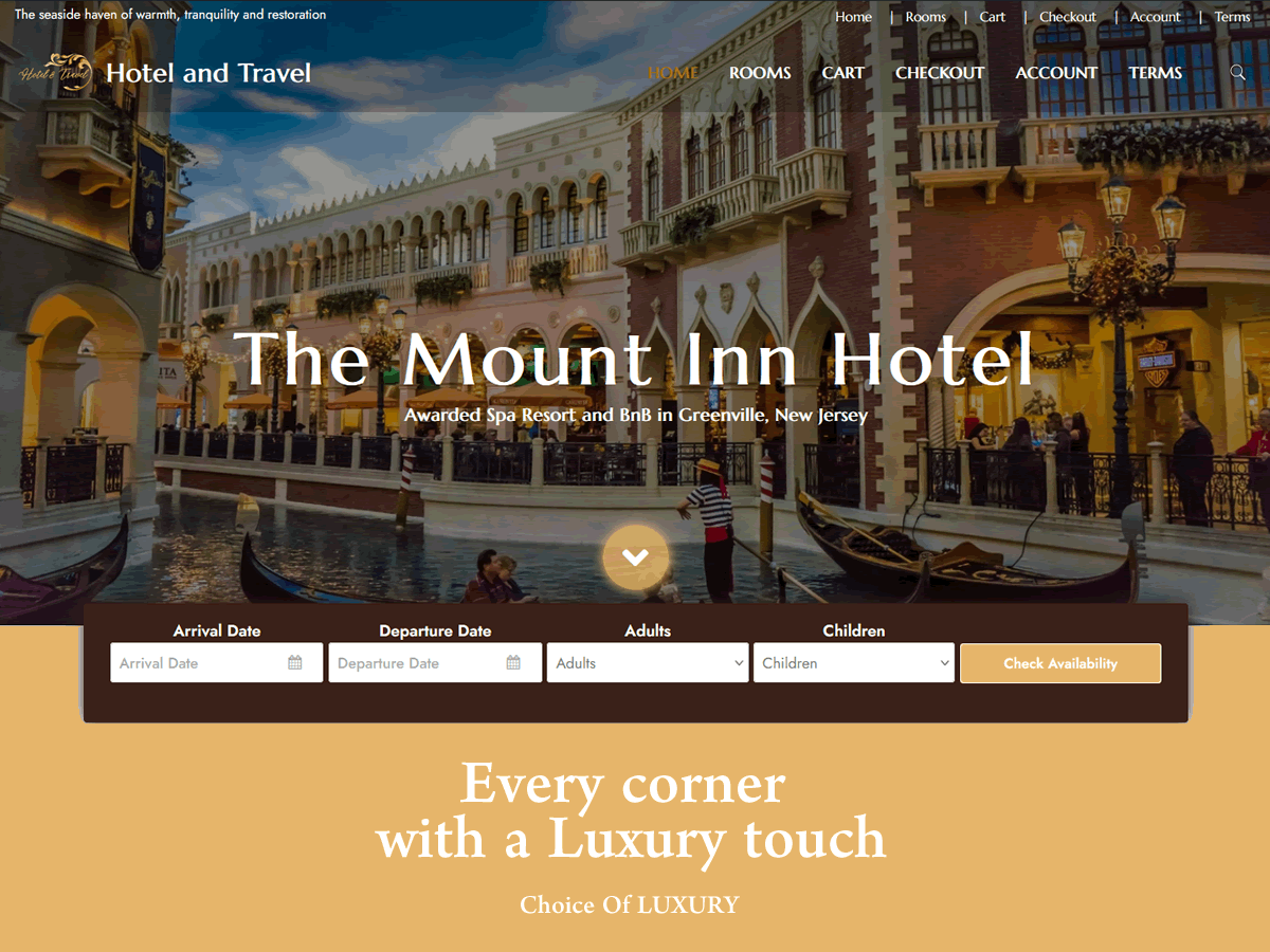 Hotel and Travel WordPress 主题