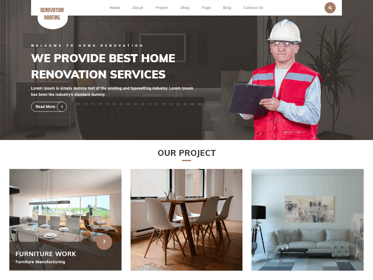 Renovation Roofing WordPress 主题