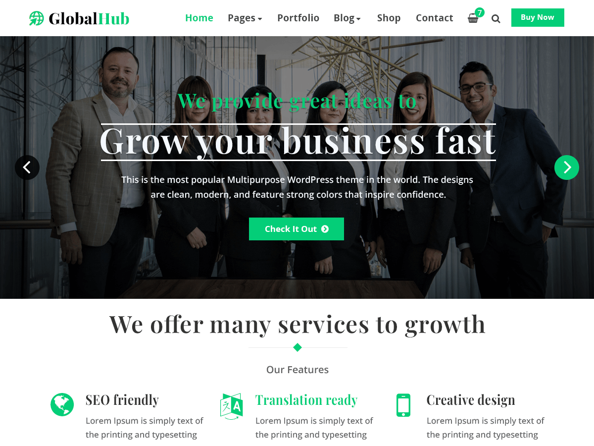 GlobalHub WordPress 主题