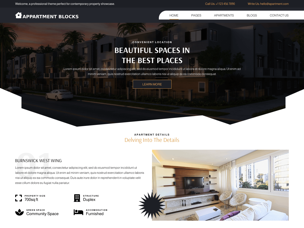 Apartment Blocks WordPress 主题