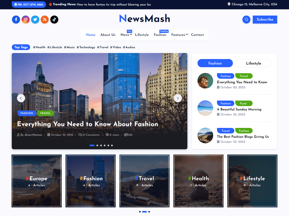 NewsMash WordPress 主题