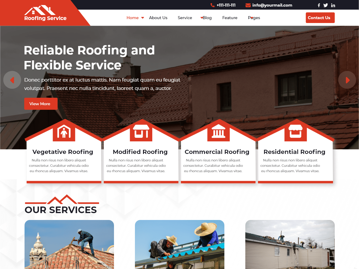 Roofing Solutions WordPress 主题