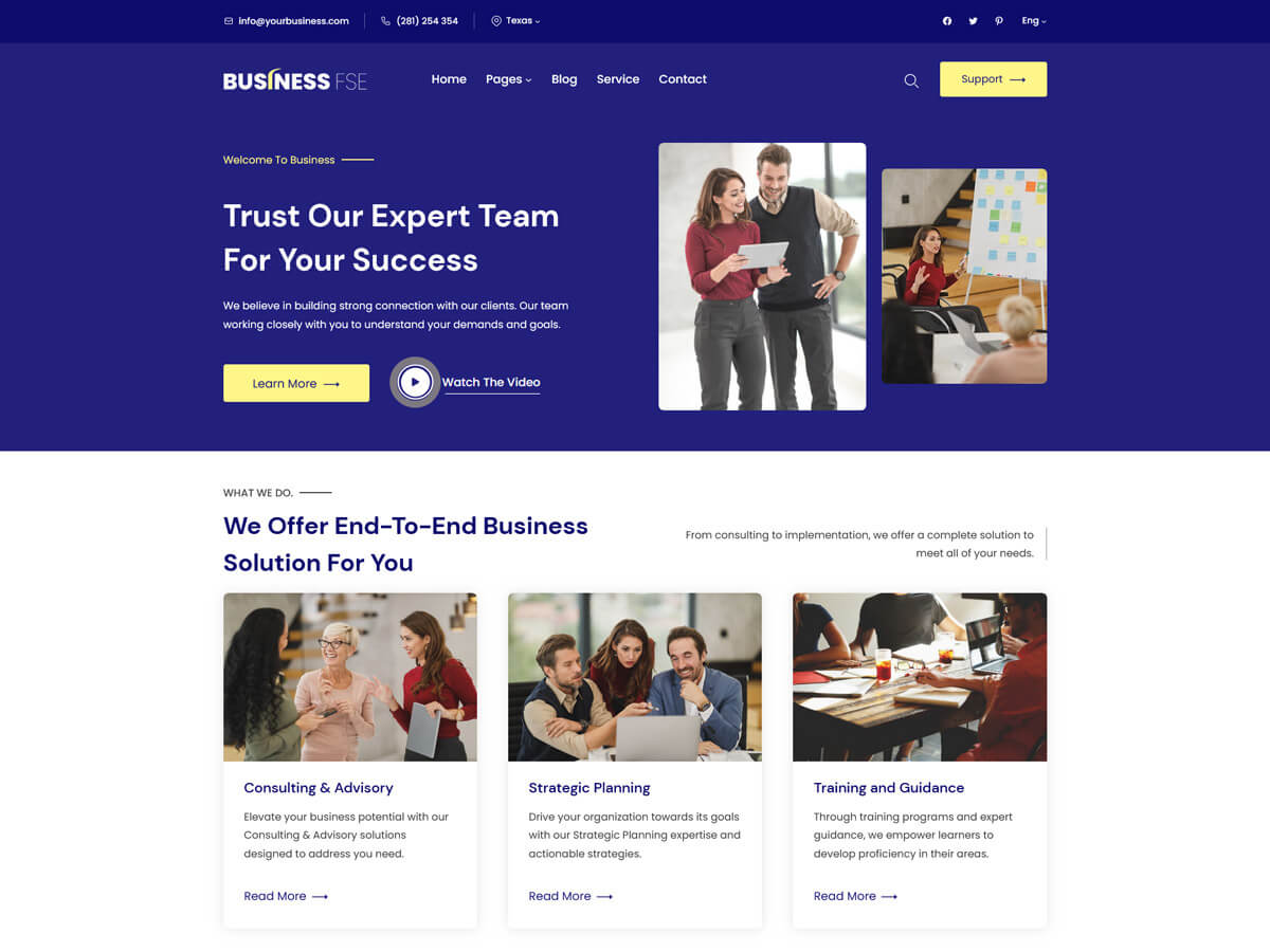 Business FSE WordPress 主题