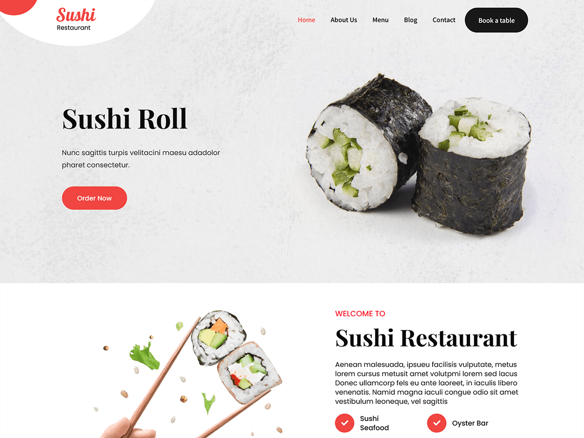 SKT Sushi WordPress 主题