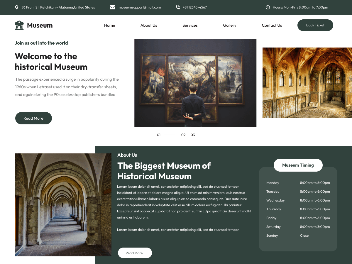History Museum WordPress 主题