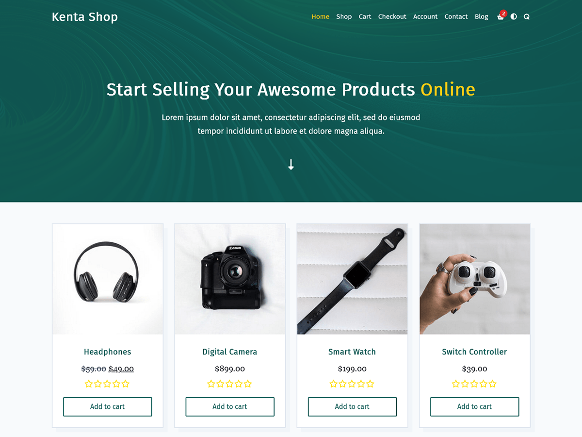 Kenta Digital Shop WordPress 主题