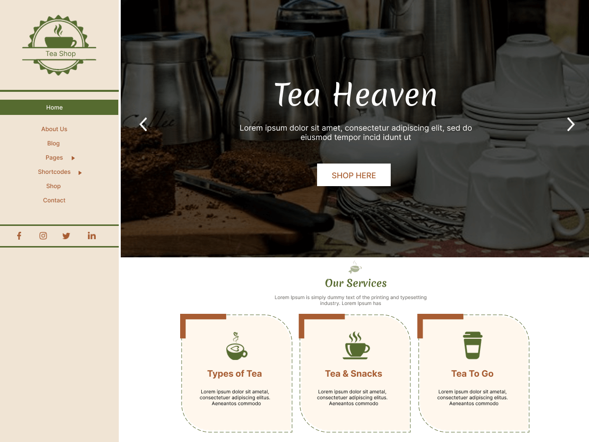 Tea Cafe Delight WordPress 主题