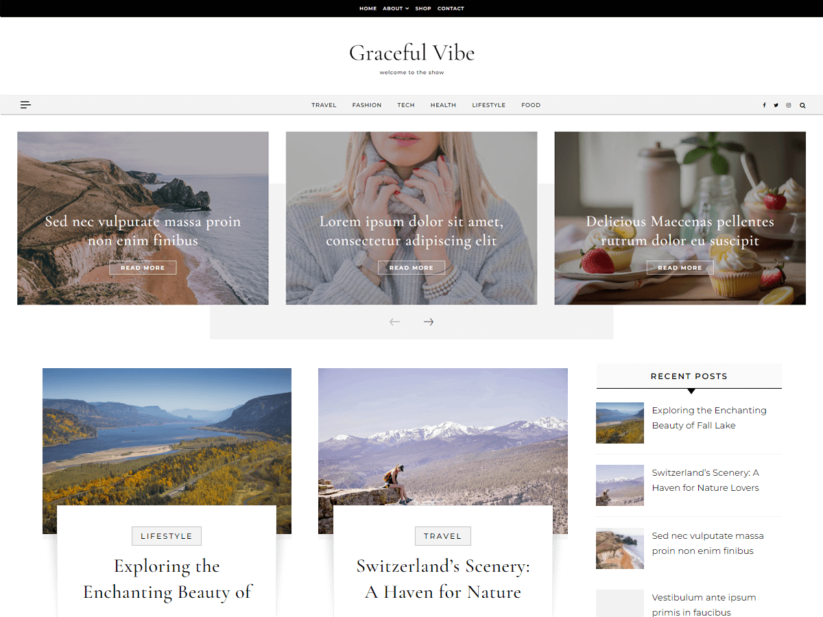 Graceful Vibe WordPress 主题