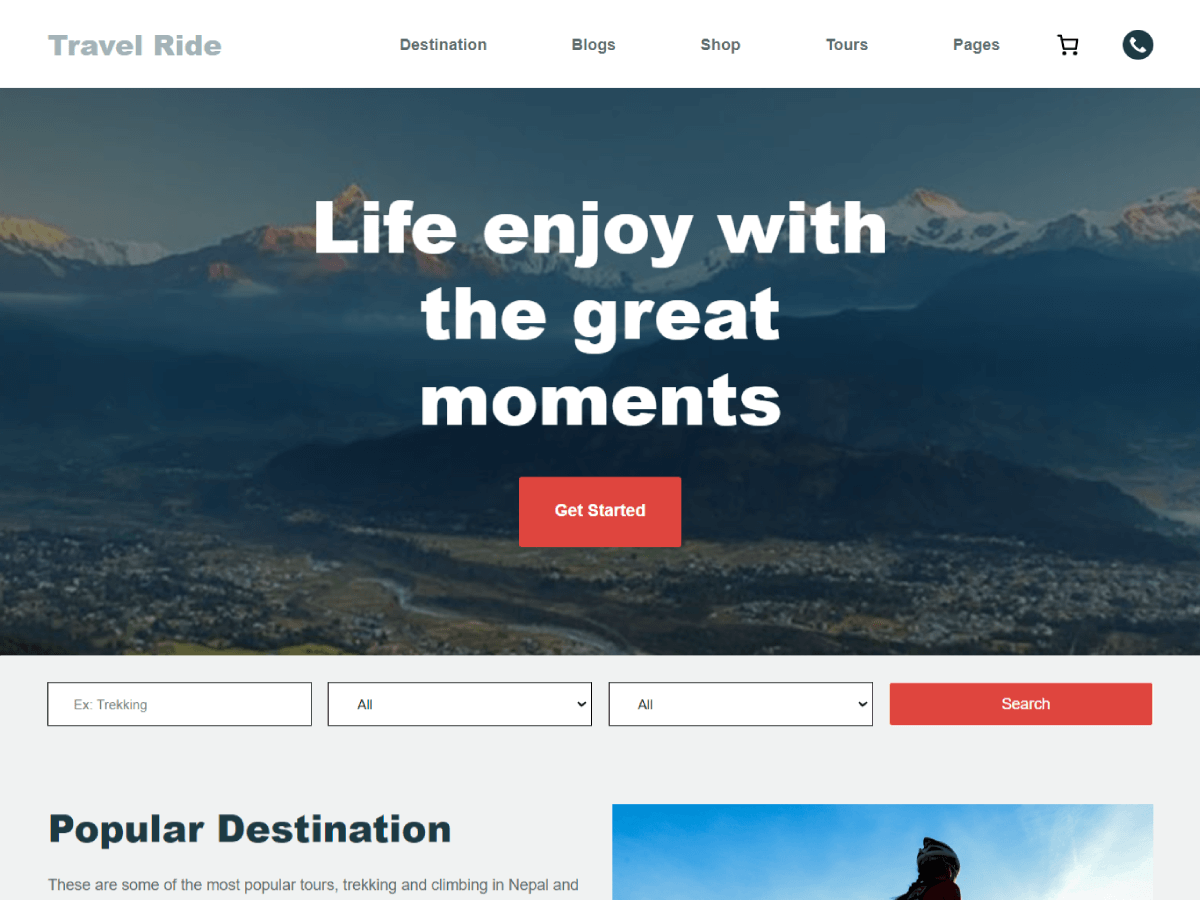 Travel Ride WordPress 主题