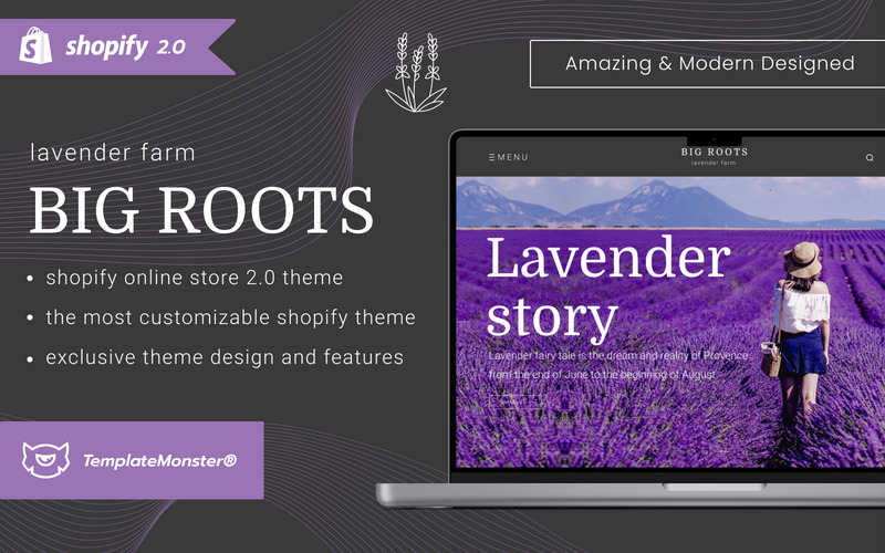 Big Root - 花店、装饰、鲜花、礼品庆典、艺术 Shopify 2.0 商店