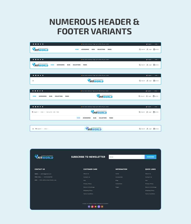 Fitworld - 健身房健身和万圣节时尚商店多用途 Shopify 2.0 响应式主题